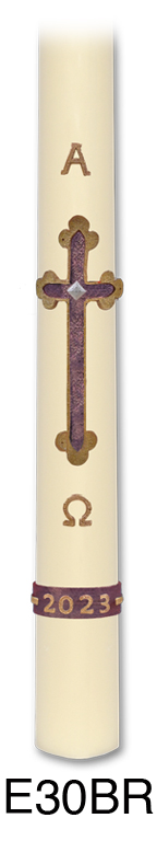  cierge pascal simple 2023 croix bronze